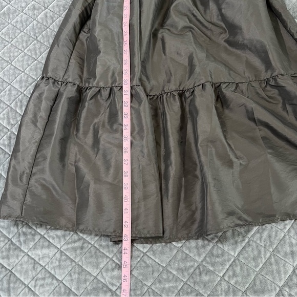 Chelsea & Violet Dress Womens 10 Midi Black Tiered Satin Y - Picture 5 of 9